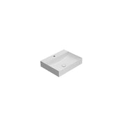 Lavabo da appoggio o sospeso T-Edge ceramica bianca lucida 60x47 peso 16