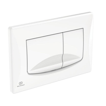 Placca di comando bianca per azionamento risciacquo Ideal Standard Solea M2