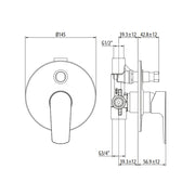 Miscelatore incasso doccia in ottone cromato 2 vie con deviatore by CeramicStore | Lo specialista del tuo bagno