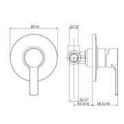 Miscelatore incasso doccia Gattoni H20MIX5000 ottone cromato by CeramicStore | Lo specialista del tuo bagno