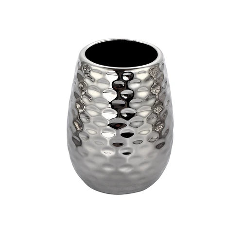 Porta spazzolino in ceramica phoenix argento