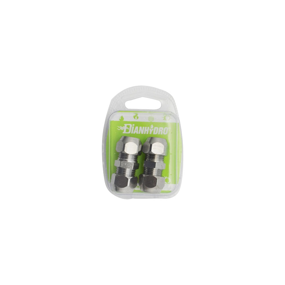 Blister n° 2 raccordi diritti doppi con dadi conici cromati 1/2x1/2 diam. 12 by CeramicStore | Lo specialista del tuo bagno
