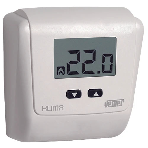 Termostato elettronico con display klima lcd bianco