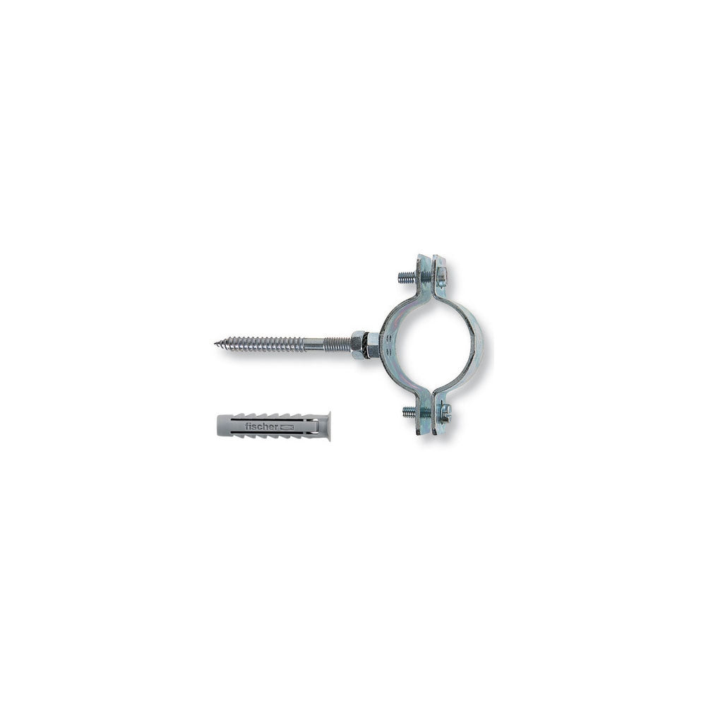Collare in acciaio con vite e tasselli per tubo CPS da 1'' Fischer by CeramicStore | Lo specialista del tuo bagno