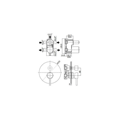 Miscelatore doccia serie Stick modello SK019ST a 3 uscite steel looking Paffoni by CeramicStore | Lo specialista del tuo bagno