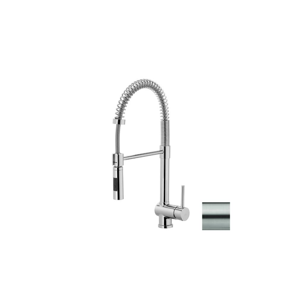 Miscelatore cucina con doccetta serie Stick modello SK179ST steel looking Paffoni by CeramicStore | Lo specialista del tuo bagno