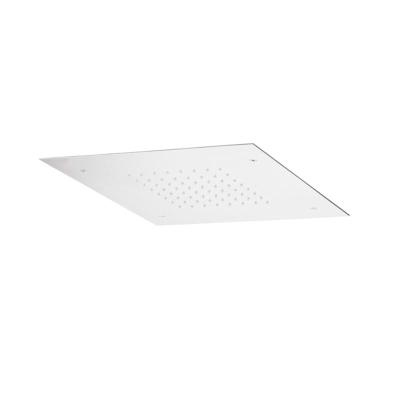 Soffione ad incasso in acciaio inox 304L spazzolato 30x30 cm modello Wellness di Tubico