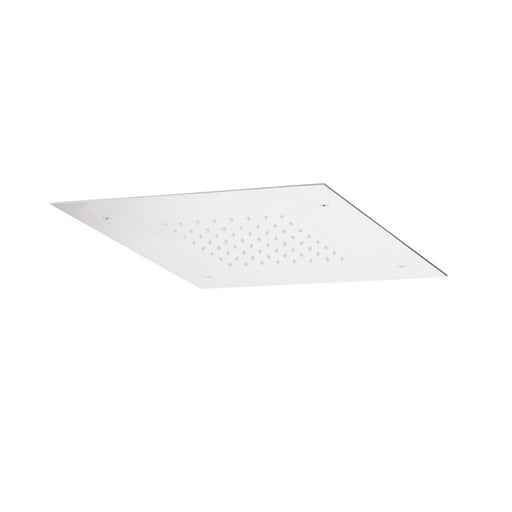 Soffione ad incasso in acciaio inox 304L spazzolato 30x30 cm modello Wellness di Tubico