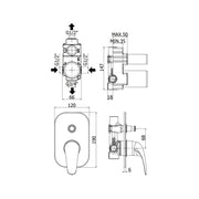 Miscelatore incasso doccia con deviatore a pulsante serie Duemila Paffoni - Cromato by CeramicStore | Lo specialista del tuo bagno