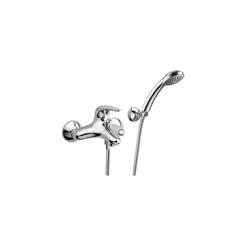 Miscelatore vasca/doccia con supporto a muro snodato serie Duemila Paffoni - Cromato by CeramicStore | Lo specialista del tuo bagno