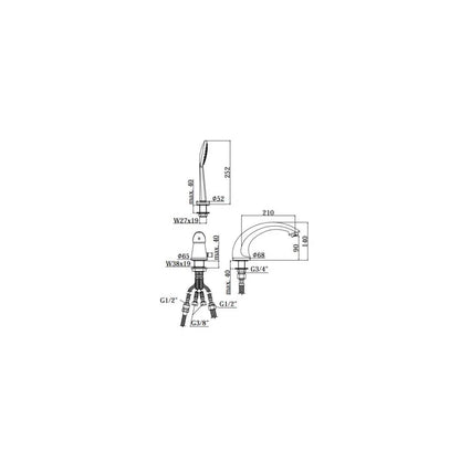 Miscelatore bordo vasca a 3 fori serie Duemila Paffoni - Cromato by CeramicStore | Lo specialista del tuo bagno