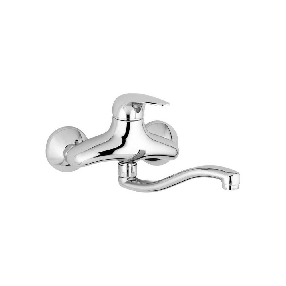 Miscelatore lavello a muro con canna orientabile serie Duemila Paffoni - Cromato by CeramicStore | Lo specialista del tuo bagno
