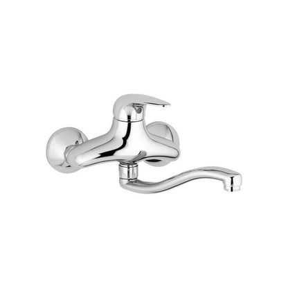 Miscelatore lavello a muro con canna orientabile serie Duemila Paffoni - Cromato by CeramicStore | Lo specialista del tuo bagno