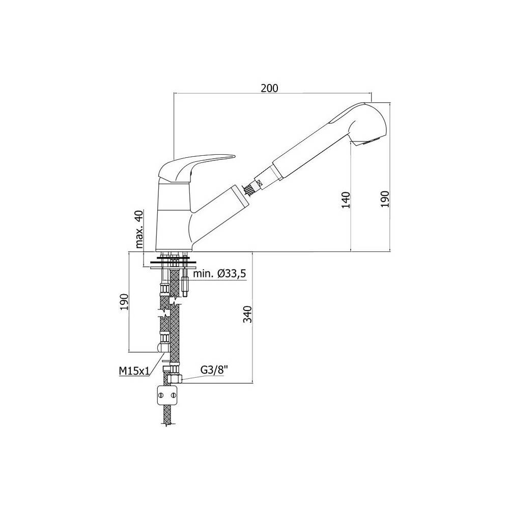 Miscelatore lavello monoforo con canna orientabile serie Duemila Paffoni - Cromato by CeramicStore | Lo specialista del tuo bagno