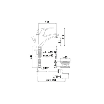 Miscelatore lavabo serie Nettuno due modello ND071CR senza scarico cromo Paffoni by CeramicStore | Lo specialista del tuo bagno