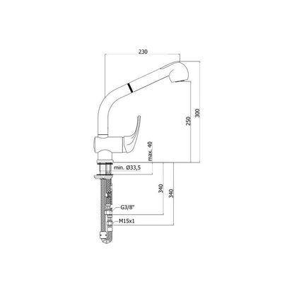 Miscelatore cucina serie Nettuno Due modello ND185CR cromo Paffoni by CeramicStore | Lo specialista del tuo bagno