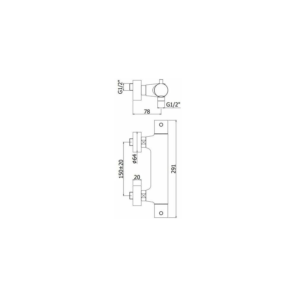 Miscelatore termostatico doccia con duplex serie Light modello LIQ168DCR cromo Paffoni by CeramicStore | Lo specialista del tuo bagno