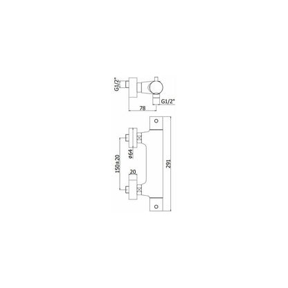 Miscelatore termostatico doccia con duplex serie Light modello LIQ168DCR cromo Paffoni by CeramicStore | Lo specialista del tuo bagno