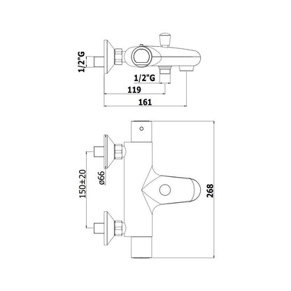 Miscelatore vasca termostatico serie Equo Star New modello EQS022CRNEW cromo Paffoni by CeramicStore | Lo specialista del tuo bagno