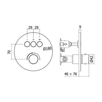 Miscelatore incasso doccia serie Compact Box modello CPM019CR cromo Paffoni by CeramicStore | Lo specialista del tuo bagno
