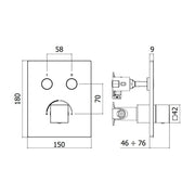Miscelatore incasso doccia serie Compact Box modello CPM518CR cromo Paffoni by CeramicStore | Lo specialista del tuo bagno