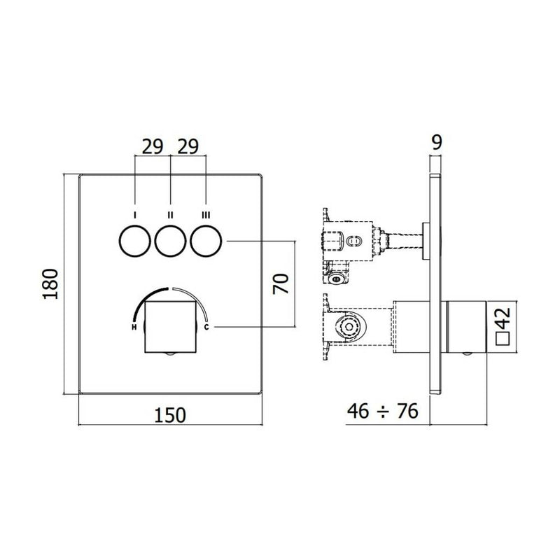 Miscelatore incasso doccia serie Compact Box modello CPM519CR cromo Paffoni by CeramicStore | Lo specialista del tuo bagno