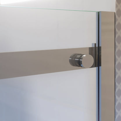 Porta doccia Alicudi un'anta scorrevole 120cm cristallo trasparente 8mm h195 profilo argento Made in Italy by CeramicStore | Lo specialista del tuo bagno