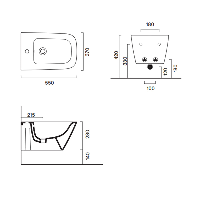 Sanitari Sospesi Ceramica Catalano serie Green 55x37 WC Silentech