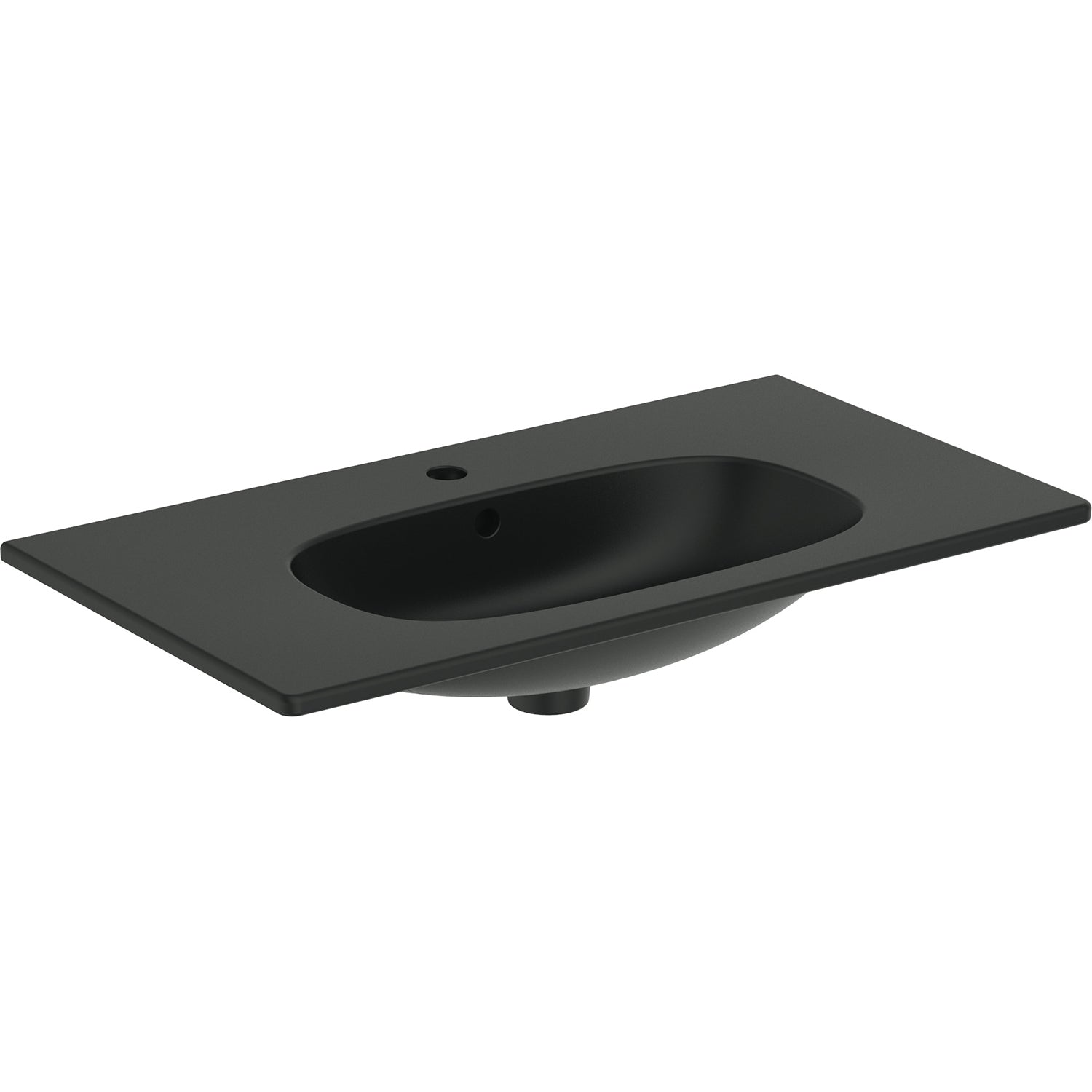 Lavabo top Ideal Standard modello Tesi 82,5x45 cm nero seta by CeramicStore | Lo specialista del tuo bagno