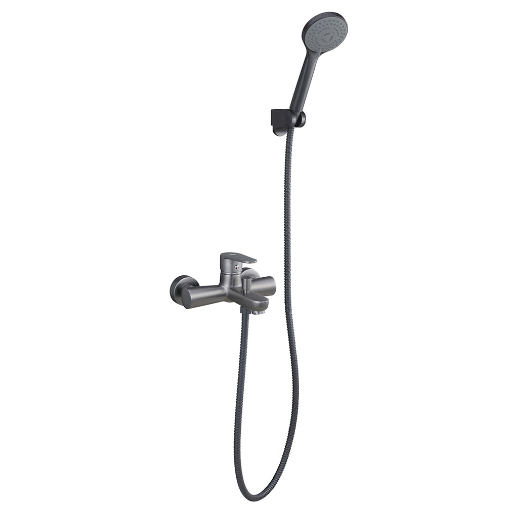 Miscelatore vasca con doccino serie Elizabeth nichel nero spazzolato by CeramicStore | Lo specialista del tuo bagno