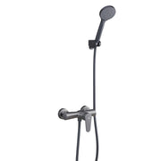 Miscelatore doccia esterno con doccino serie Elizabeth nichel nero spazzolato by CeramicStore | Lo specialista del tuo bagno