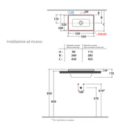 Lavabo da incasso 55x34 Ceramica Globo Stockholm FO056.BI by CeramicStore | Lo specialista del tuo bagno