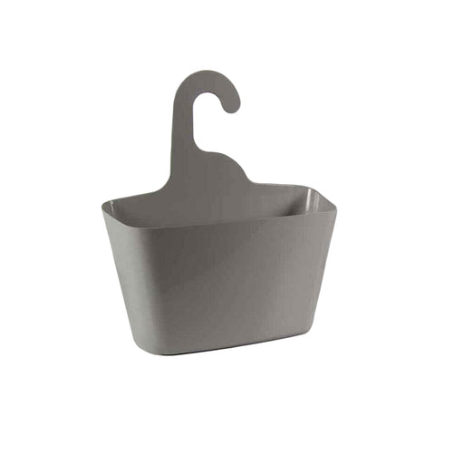 Cestino portaoggetti da doccia con gancio in duroplast 26x9x26,5 cm Grigio by CeramicStore | Lo specialista del tuo bagno