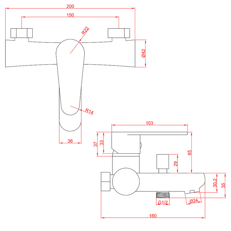 Miscelatore vasca con doccino serie Elizabeth cromato by CeramicStore | Lo specialista del tuo bagno