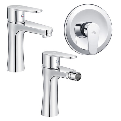 Set Miscelatori lavabo bidet con pilette e incasso doccia serie Elizabeth Cromo by CeramicStore | Lo specialista del tuo bagno