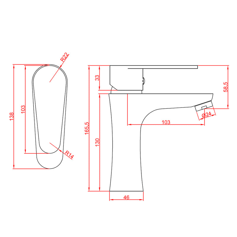 Set Miscelatori lavabo e bidet con pilette serie Elizabeth Nero Opaco by CeramicStore | Lo specialista del tuo bagno