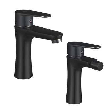 Set Miscelatori lavabo e bidet con pilette serie Elizabeth Nero Opaco by CeramicStore | Lo specialista del tuo bagno