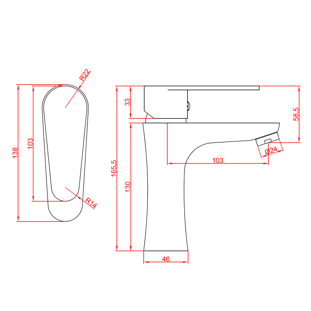Set Miscelatori lavabo bidet con pilette e vasca con doccetta serie Elizabeth nero opaco by CeramicStore | Lo specialista del tuo bagno