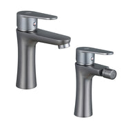 Set Miscelatori lavabo e bidet con pilette serie Elizabeth nichel nero spazzolato by CeramicStore | Lo specialista del tuo bagno