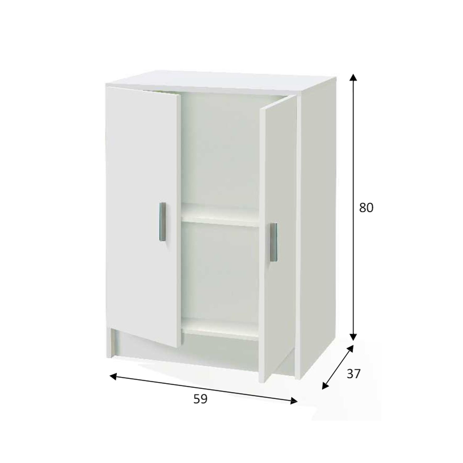 Mobile basso a 2 ante linea Multiuso Slim - Bianco by CeramicStore | Lo specialista del tuo bagno