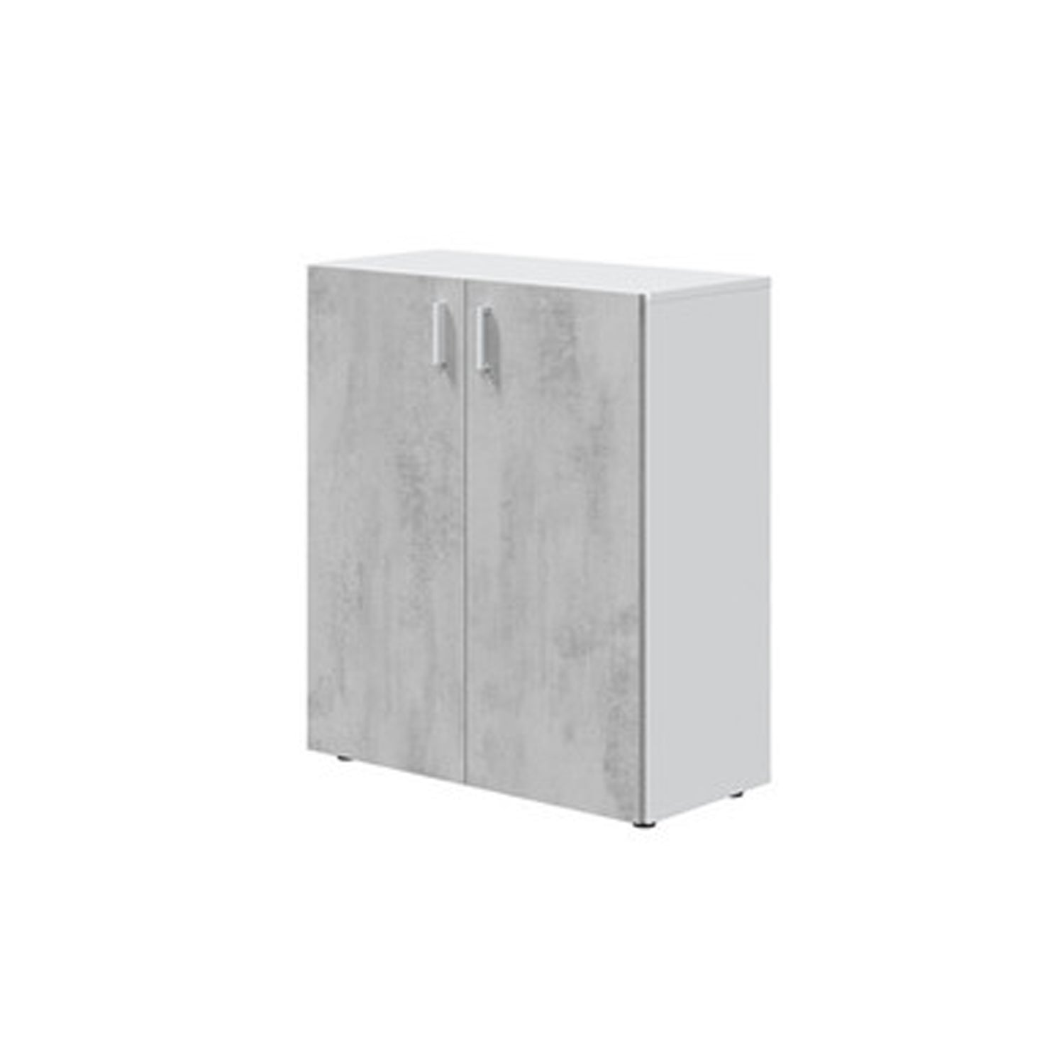 Mobile Multiuso Basso con 2 ante e 1 ripiano regolabile in altezza - Bianco Cemento by CeramicStore | Lo specialista del tuo bagno