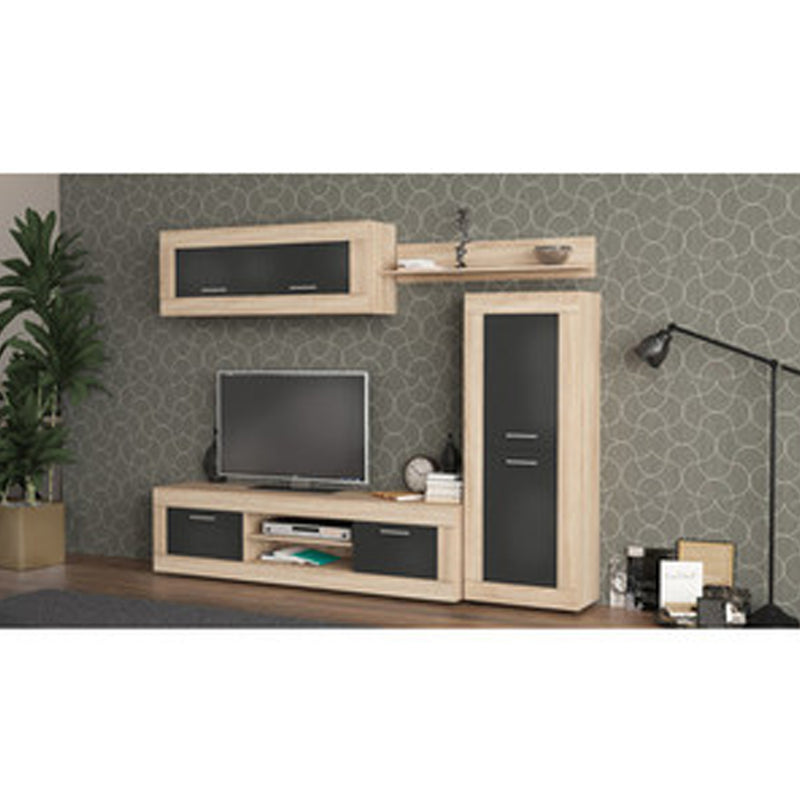 Kit parete living modello Amber - Quercia naturale e antracite by CeramicStore | Lo specialista del tuo bagno