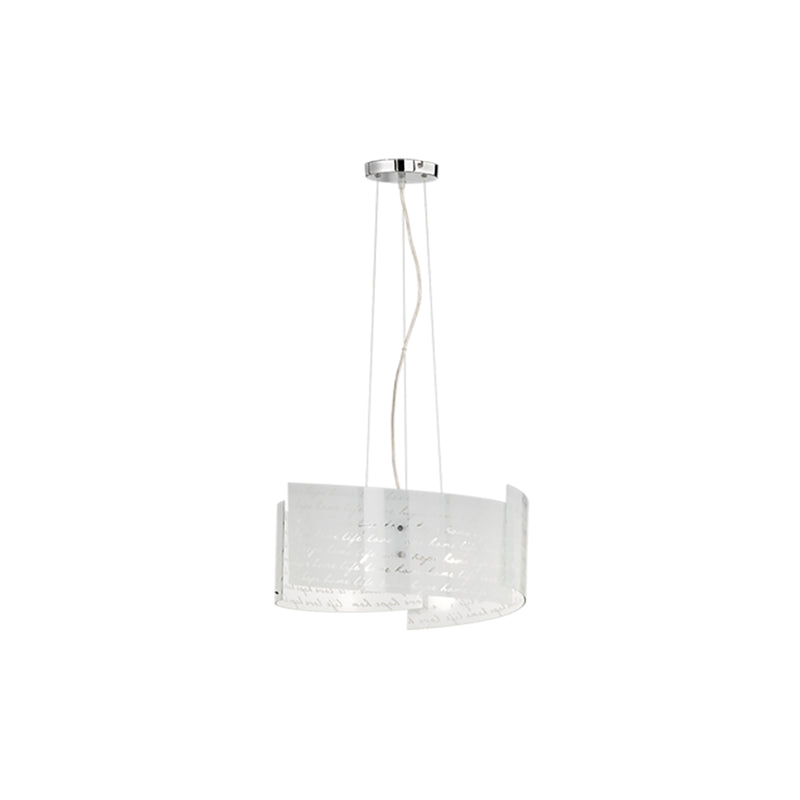 Lampada a sospensione modello Signa con decoro firma - Bianco by CeramicStore | Lo specialista del tuo bagno