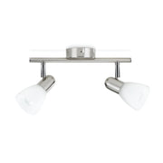 Lampada modello Burlap con 2 faretti in metallo e vetro - Cromato opaco by CeramicStore | Lo specialista del tuo bagno