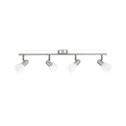 Lampada modello Burlap con 4 faretti in metallo e vetro - Cromato opaco by CeramicStore | Lo specialista del tuo bagno
