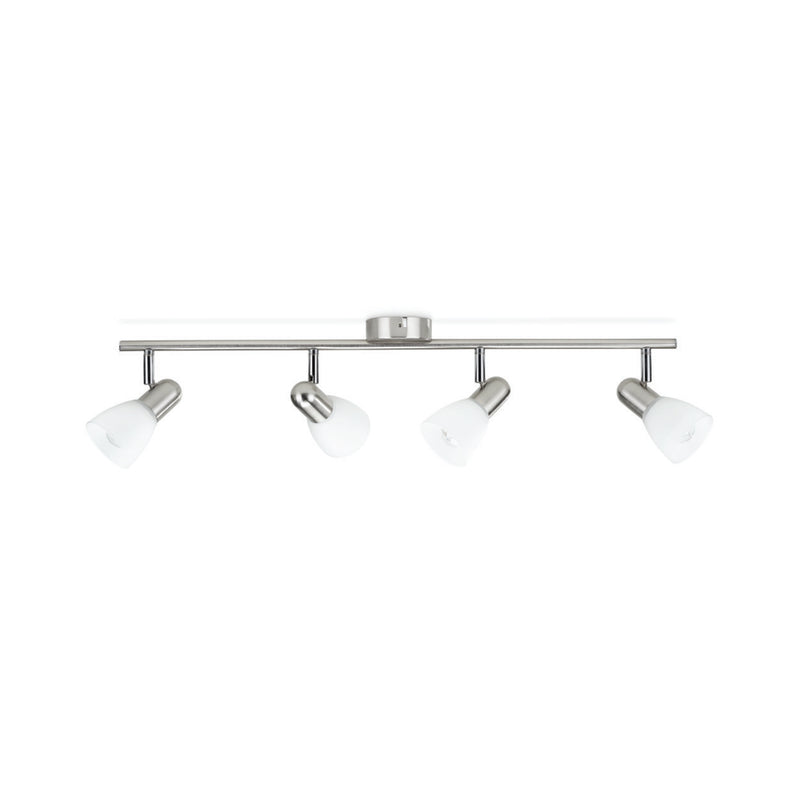 Lampada modello Burlap con 4 faretti in metallo e vetro - Cromato opaco by CeramicStore | Lo specialista del tuo bagno