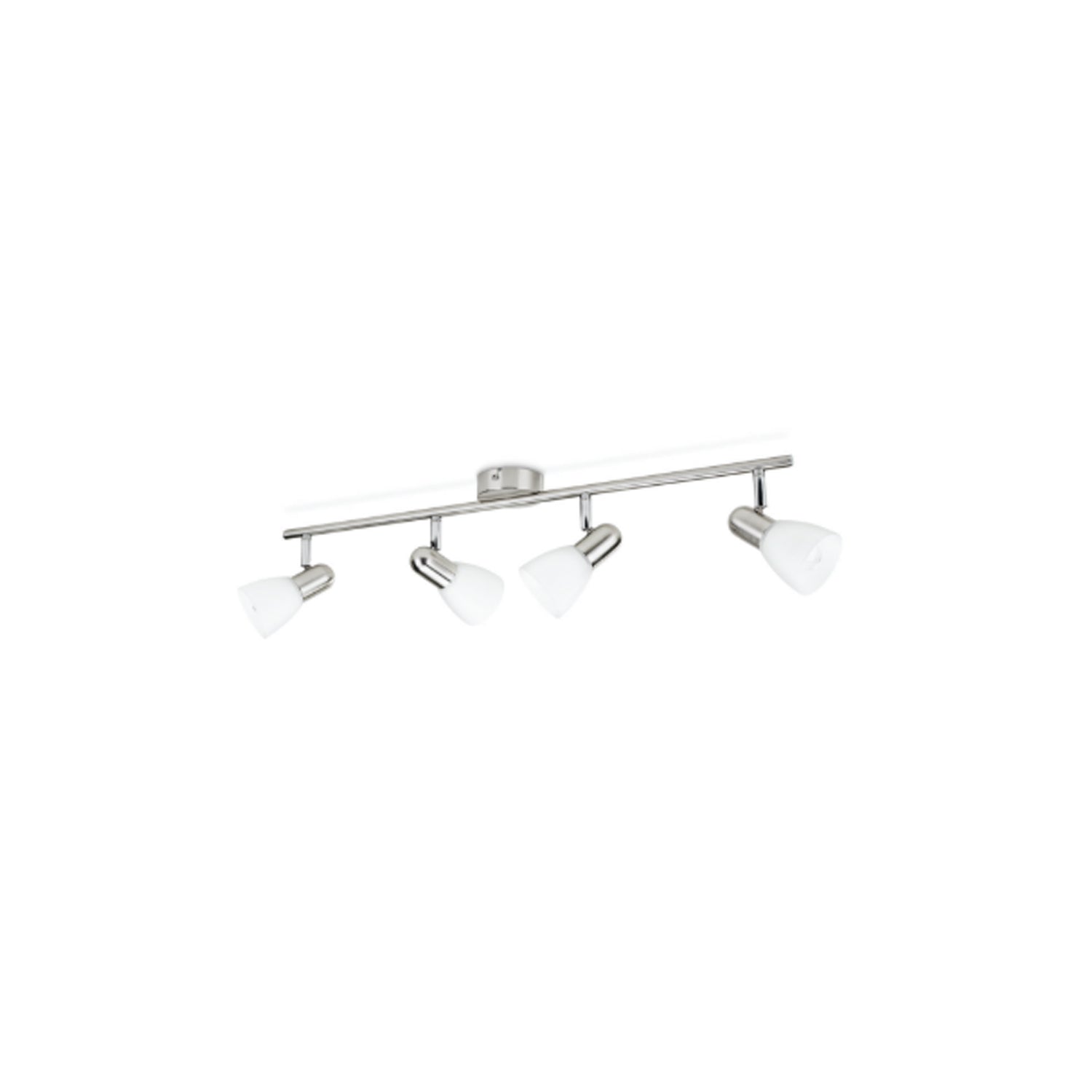 Lampada modello Burlap con 4 faretti in metallo e vetro - Cromato opaco by CeramicStore | Lo specialista del tuo bagno