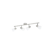 Lampada modello Burlap con 4 faretti in metallo e vetro - Cromato opaco by CeramicStore | Lo specialista del tuo bagno