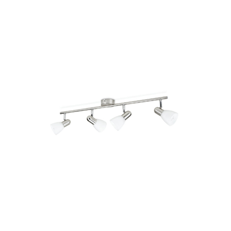 Lampada modello Burlap con 4 faretti in metallo e vetro - Cromato opaco by CeramicStore | Lo specialista del tuo bagno