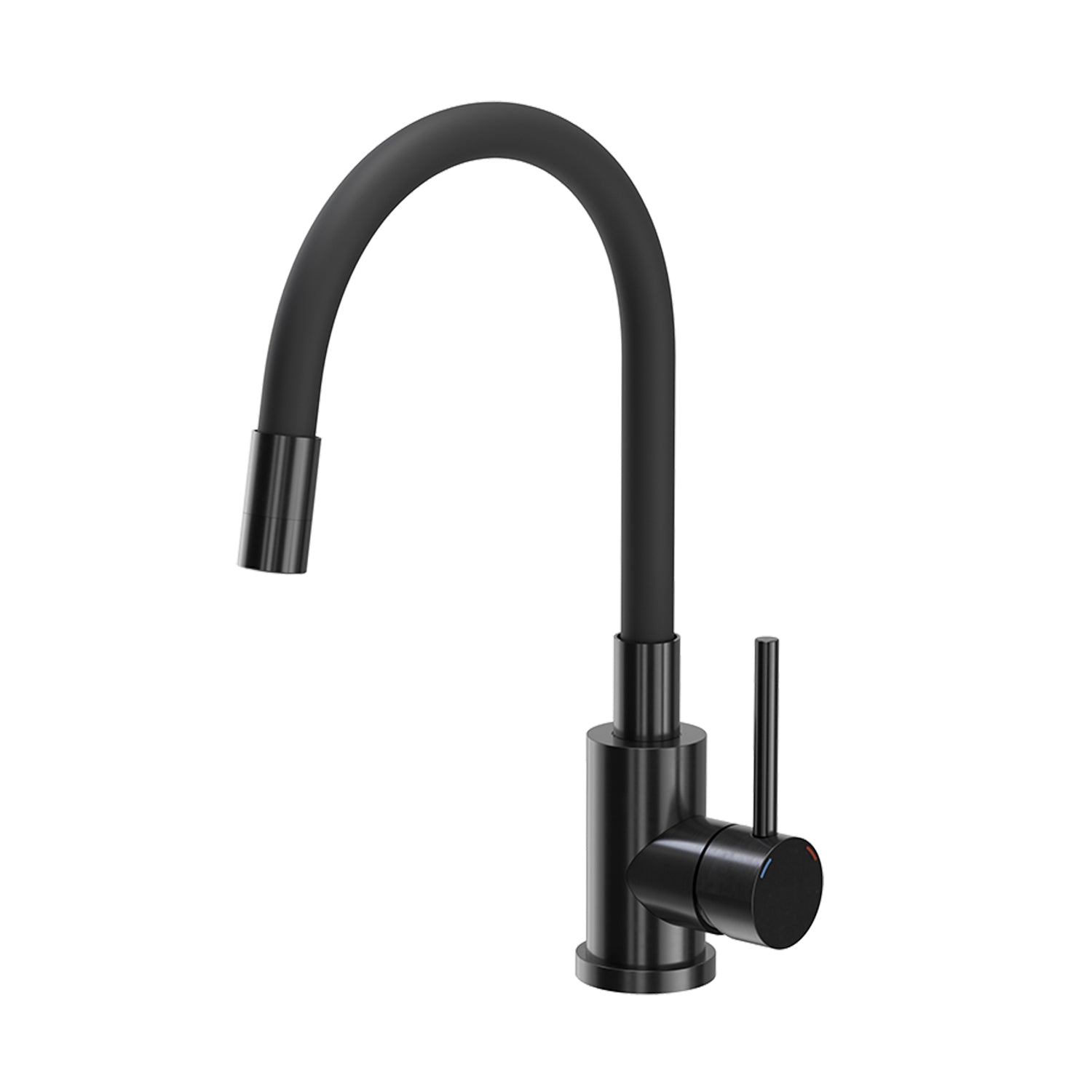 Miscelatore monocomando cucina in Acciaio Inox con canna flessibile - PVD Nero by CeramicStore | Lo specialista del tuo bagno